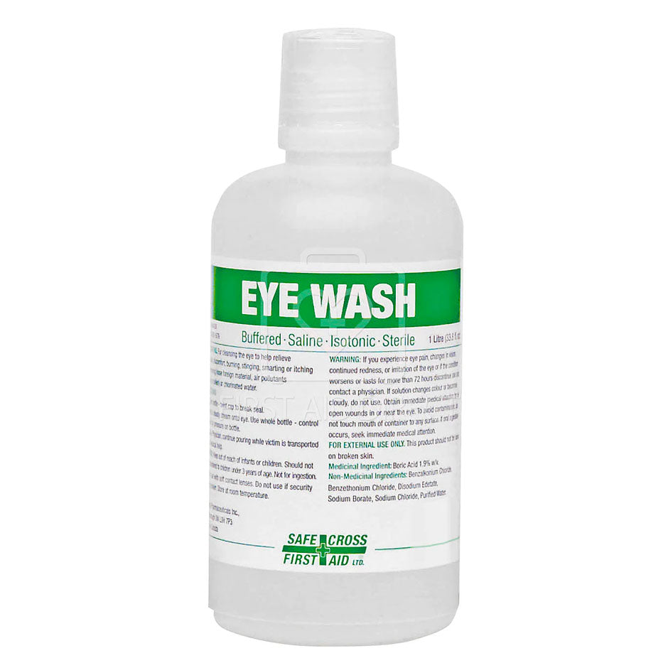Eyewash Solution, Sterile, 1 Litre (33.8 oz.), EA