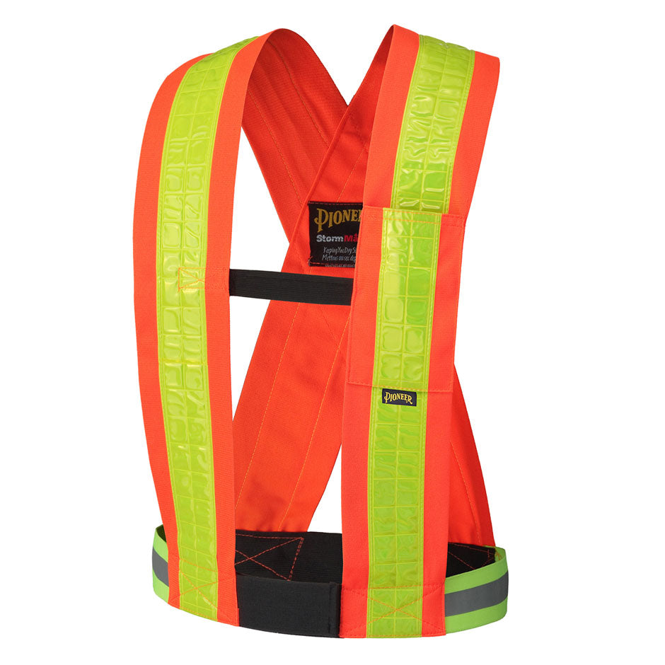 Safety Sash - Non-CSA 4" PVC Safety Tape - Hangable Bag - Hi-Viz Orange