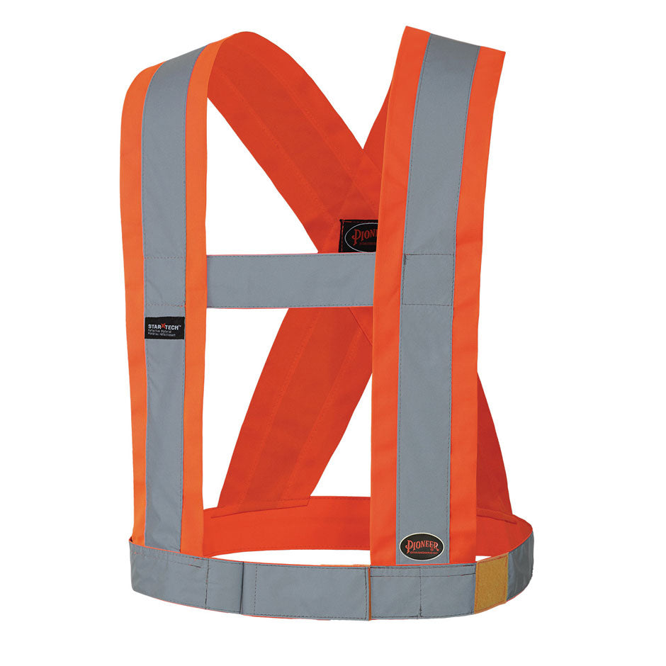 Hi-Viz 4" Adjustable Safety Sash - Hangable Bag - Tall - Hi-Viz Orange