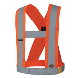 Hi-Viz 4" Adjustable Safety Sash - Hangable Bag - Hi-Viz Orange