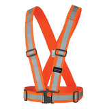 Hi-Viz 2" Adjustable Safety Sash - 4 Point Tear-Away - Hangable Bag - Hi-Viz Orange