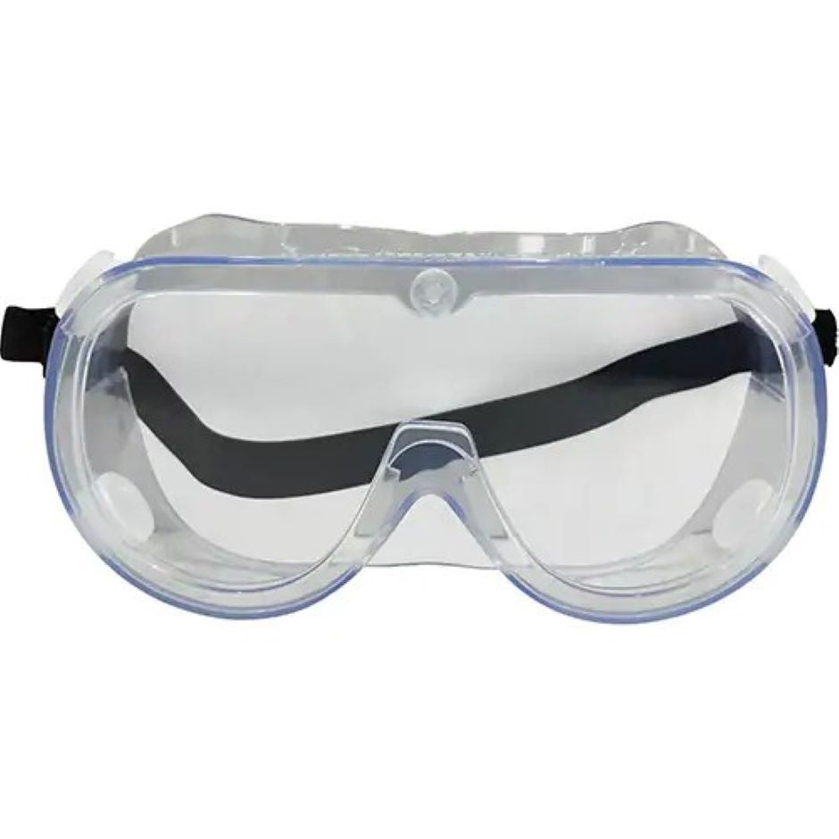 Safety Goggles, Clear, Anti-Fog, Elastic Band