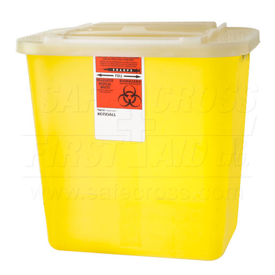 Sharps Container 2 gallon, General Purpose,Yellow,EA