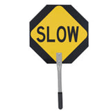 Traffic Stop/Slow Paddle - 16”x16" Sign - Red/Yellow