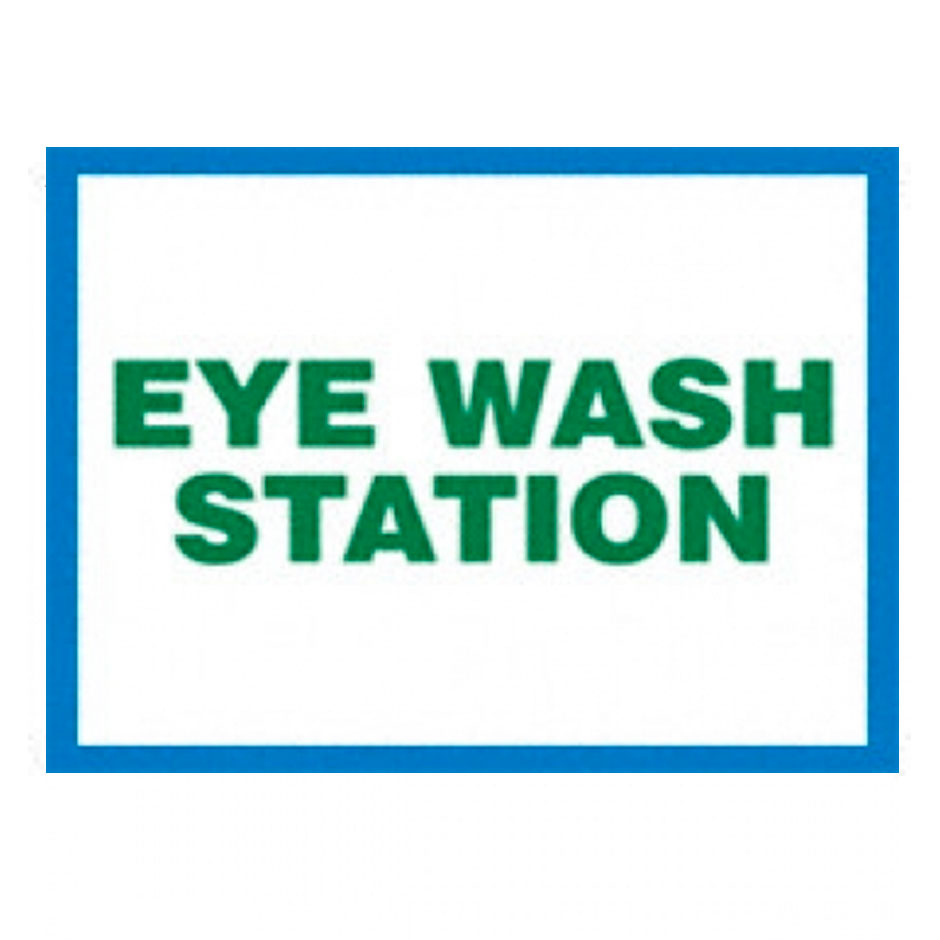 Eye Wash Station Sign, 10" x 14", EA