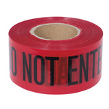 "Danger Do Not Enter" Tape - 1,000' - Black on Red Background
