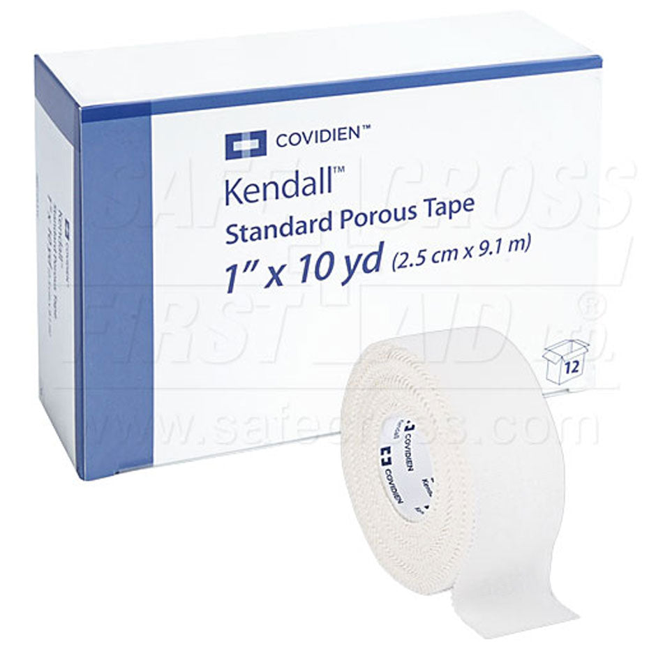 Hospital Tape - 2.5 cm x 9.1 m (1 x 10 yds), 12 Rolls/Pack