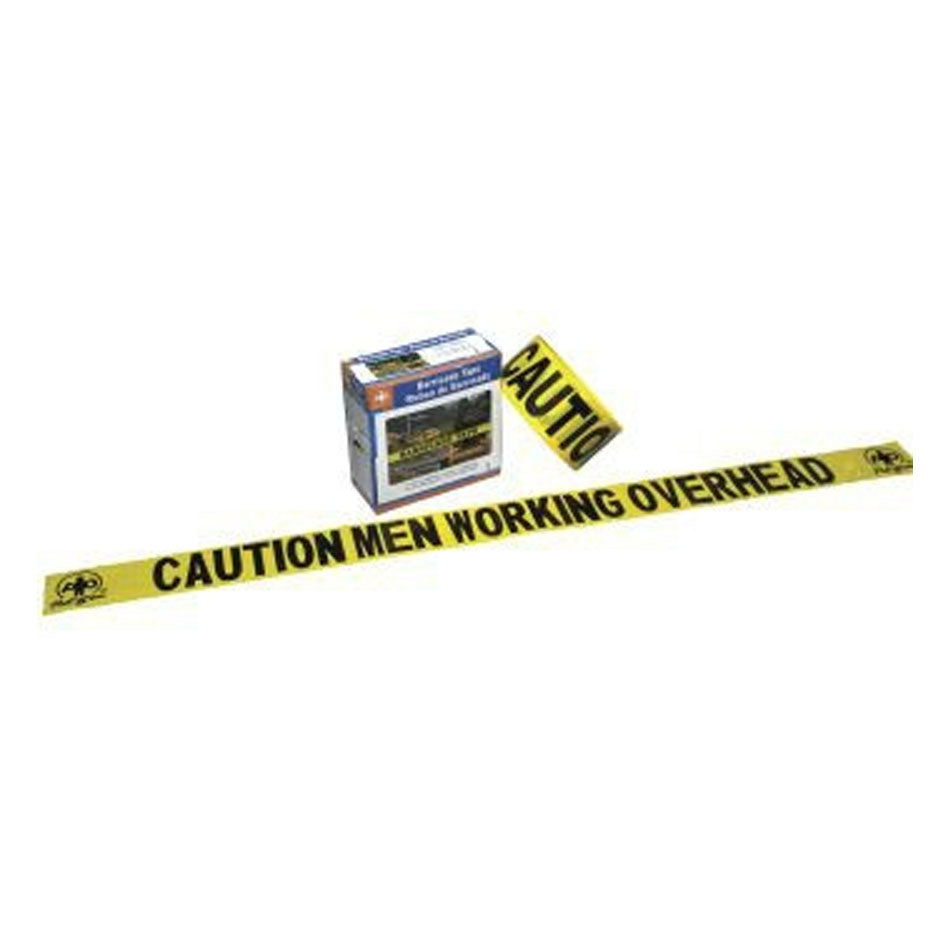 Barricade Tape, CAUTION MEN WORKING ABOVE, Yellow, EA