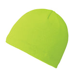 Lined Beanie - 100% Acrylic Knit - Hi-Viz Yellow/Green