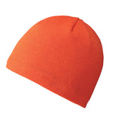 Lined Beanie - 100% Acrylic Knit - Hi-Viz Orange