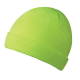 Lined Toque - 100% Acrylic Knit - Hi-Viz Yellow/Green