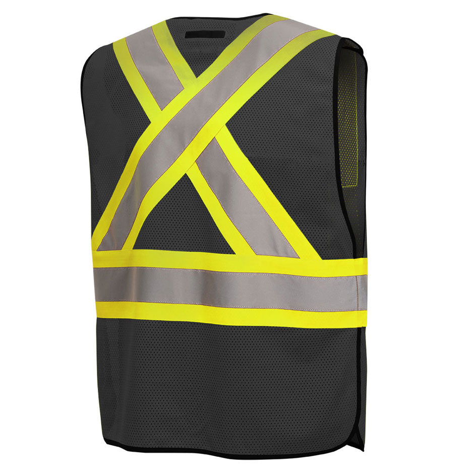 Pioneer 6927BK Hi-Viz Black Safety Tear-Away Vest