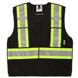 Viking 6135 5 Point Tear-away Solid Traffic Vest, Orange, Lime, Black, EA