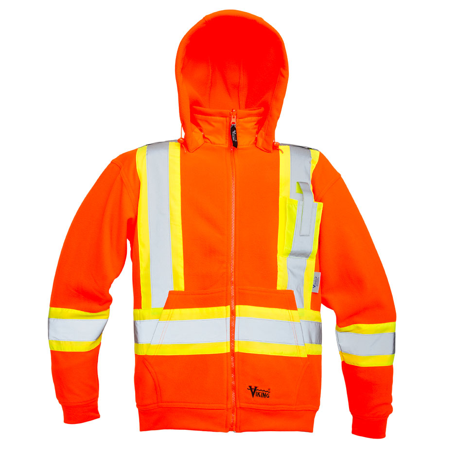 Viking 6420JO Hi-Viz Orange Safety Hoodie with UPF50+