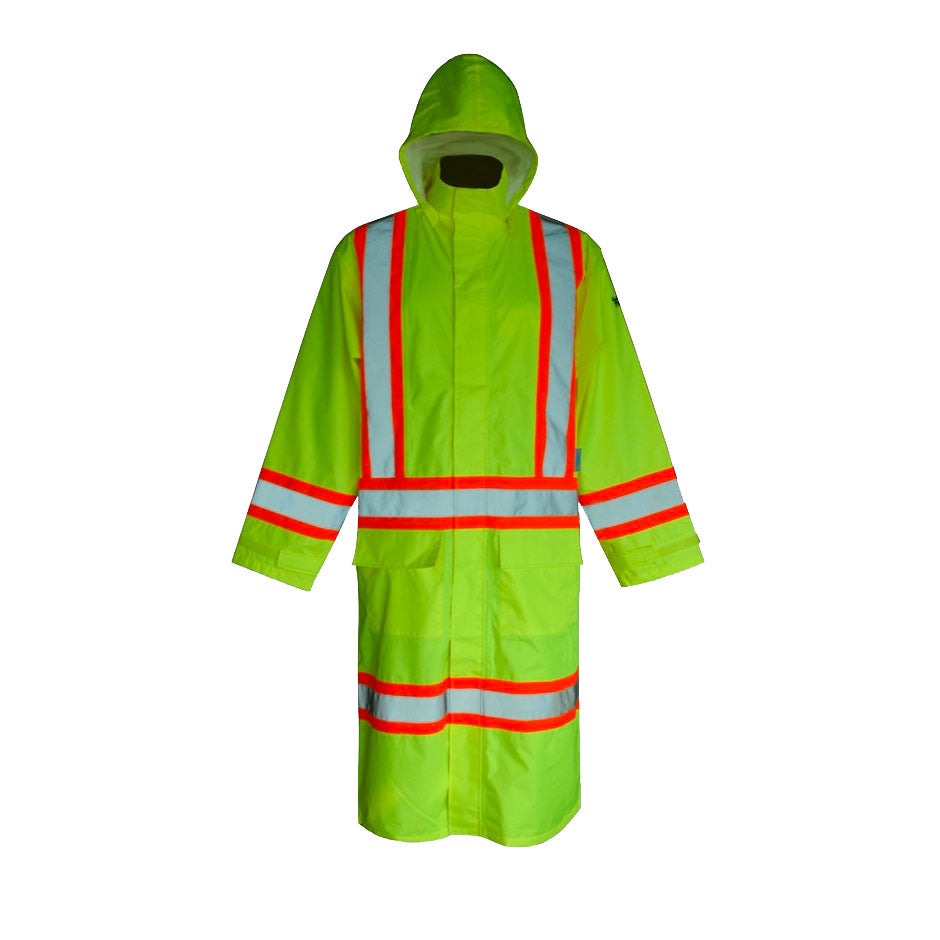 Viking 6326G Hi-Viz Lime Green Long Rain Coat
